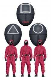 Squid Game Maske Kare (1 ADET) - 2