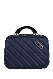 3lü Valiz Seti Elatae Pro Abs Valiz Büyük - Kabin Boy ve Makyaj Lacivert 1001 thumbnail 4