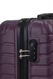4lü Valiz Seti Elatae Pro Abs Valiz Büyük - Orta - Kabin Boy ve Makyaj Mor 1001 thumbnail 3