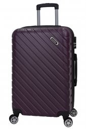 4lü Valiz Seti Elatae Pro Abs Valiz Büyük - Orta - Kabin Boy ve Makyaj Mor 1001 thumbnail 7