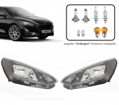 Ford Focus 4 Ön Far Lamba Siyah Zemin Sağ Sol Takım 20182022 - 1
