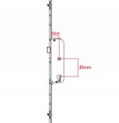 Aletçantam Pvc Pimapen 85mm Kilitli İspanyolet Balkon Kapı Kilidi - 180cm - 2
