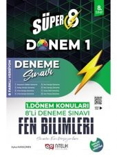 NİTELİK 8.SINIF 1.DÖNEM SÜPER FEN BİLİMLERİ 8Lİ DENEME SINAVI - 1