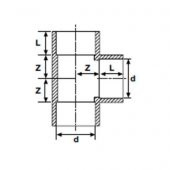 PVC YAPIŞTIRMA MUFLU TE ( Ø 110 ) ( 1 ADET ) - 2