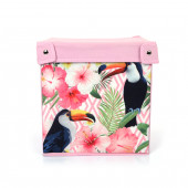 FS-6131E SAKLAMA KUTUSU KAPAKLI KUŞ VE BAHAR DESEN KUMAŞ 28X28X28CM - 3
