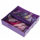 Y10-052F2 ÇEKMECE İÇİ DÜZENLEYİCİ 2 ADET KUTU MOR 30X15X7CM - 1