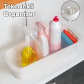 Porsima ORG-27 Çok Amaçlı Tekerlekli Organizer Banyo Mutfak Kiler Foksiyonel Düzenleyici Beyaz - 3