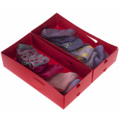 Y10-052F3 ÇEKMECE İÇİ DÜZENLEYİCİ 2 ADET KUTU KIRMIZI 30X15X7CM - 1