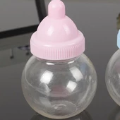 12 Adet 5x8cm Plastik Biberon Kutu Yuvarlak Düz - 4