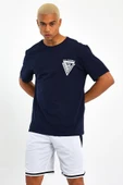 Süperlife Erkek Bisiklet Yaka Oversize Fit Baskılı Tişort spr23TS001 - 5