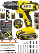 Eisenn Germany E-6817 Yeni Nesil Lion 2 Akülü Yüksek Torq Vidalama Matkap+Usta Set Hediyeli - 1