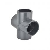 PVC 90º YAPIŞTIRMA MUFLU KRUVA ( İSTAVROZ ) ( Ø 110 )  ( 1 ADET ) - 1