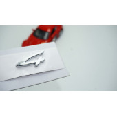 Porsche 4 Bagaj Yazı Logo Parlak Krom Renk Orjinal Ürün - 1