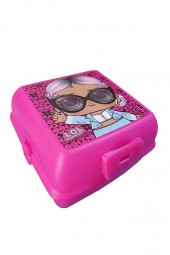Lol Beslenme Kutusu Pembe 4 Bölmeli Lol Kız Figürlü 1 Adet Yemek Saklama Kabı Beslenme Çantası - 1
