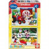 Disney Mickey Mouse 2 Adet 20 Parçalı Yapboz 2x20 Puzzle - 1