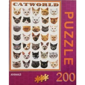 KS Games 200 Parçalı Kedi Puzzle Kedi Yapboz Kedili Yap boz - 1