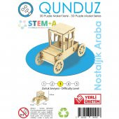 Ahşap Maket Stema Maketleri 3.Seviye Klasik Araba - 1