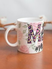 Anne Temalı Yazılı Özel Tasarım Tam Tur Baskılı Kupa Bardak Hediye Çay-Kahve Bardağı Anneler Günü thumbnail 2