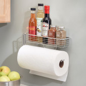 44800ES KAĞIT HAVLULUK VE MALZEME SEPETİ BİRARADA TEZGAH ALTI VE DUVAR MONTAJLI 30x8x13cm - 5