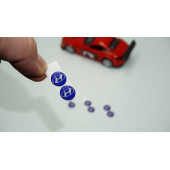 Hyundai Logo Jant Torpido Direksiyon 11mm Damla Sticker Logo Seti thumbnail 1