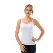 Anıt Bayan Dantelli V Yaka İp Askılı Atlet 2809 thumbnail 1