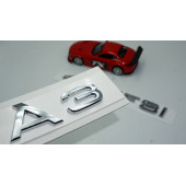 Audi A3 40 TFSi Krom ABS 3M 3D Bagaj Yazı Logo Orjinal Ürün thumbnail 1