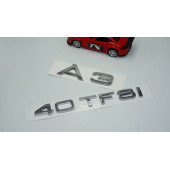 Audi A3 40 TFSi Krom ABS 3M 3D Bagaj Yazı Logo Orjinal Ürün thumbnail 2