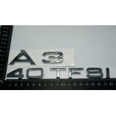 Audi A3 40 TFSi Krom ABS 3M 3D Bagaj Yazı Logo Orjinal Ürün thumbnail 4