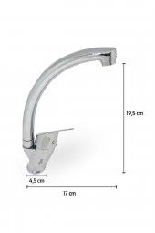 Mix Kuğu Banyo Lavabo Bataryası 40 Mm Aç-kapa Çift Girişli - 1