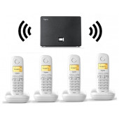 Gigaset 4 Dahili Dect Telsiz Kablosuz Telefon Santrali Beyaz - 1