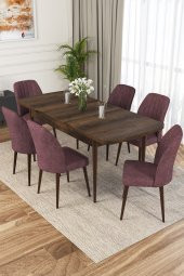 Rovena Zayn Barok Desen 80x132 Açılır Mutfak Masası 6 Sandalye - 2