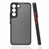 Galaxy S22 Kılıf Zore Hux Düğme ve Kapak Zıt Renk Kılıf thumbnail 2