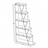 Rafevi Tars Kitaplık Mini (Ceviz-Krom) - 6