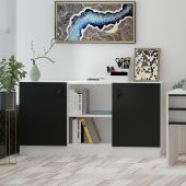 GİVAYO ORİON OFİS KONSOL DOLAP SİYAH BEYAZ - 1