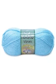 5 Adet Vizon Premium Akrilik El Örgü İpi Yünü Renk No:214 Ufuk Mavisi - 2