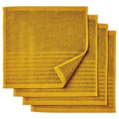 4 Adet Banyo-Mutfak El Havlusu Hardal Sarı MeridyenDukkan 30x30 cm, 4 Lü - 1