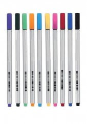 10 Renk Fineliner Kalem 0.4mm İnce Keçe Uçlu Kalem 1 Paket Smart Kids Fineliner Keçe Uçlu Kalem Seti - 3