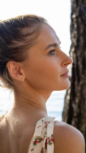 Altın Halka Küpe 1 Cm Tekli thumbnail 5