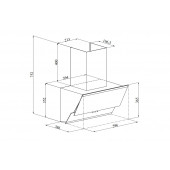 Silverline 3490 Oslo Siyah Cam Davlumbaz 60 Cm - 3