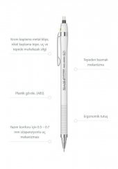 Scrikss Simo R&D Japan Uçlu Kalem Beyaz 0.7 1 Adet ve Mikro 0,7 Versatil Kalem Uçu Siyah 3 Paket thumbnail 2