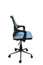 Porziyon Kontez Büro Çalışma Koltuğu Öğrenci Sandalyesi Oyuncu Koltuğu krom Ayak - 2