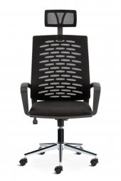 Fabrika Fileli Yönetici Makam Koltuğu- Siyah Başlıklı Büro Ofis Müdür Koltuğu-bilgisayar Çalışma Sandalyesi - 2