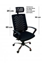 Comfort Ev Ofis Çalışma Sandalyesi Bilgisayar Koltuğu - Siyah - 2
