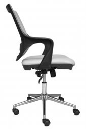 Porziyon Kontez Büro Çalışma Koltuğu Öğrenci Sandalyesi Krom Ayak Gri - 3