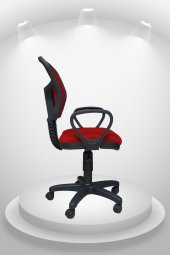 Porziyon Ergonomik Fileli Ofis Sandalyesi Kırmızı - 2