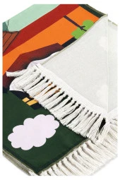 Dijital Baskılı Çocuk Seccadesi - Kayıklı Kabeli Yeşil Renk - 44 X 78 cm thumbnail 3