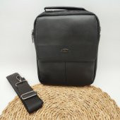 Kapaklı El Tutma Saplı Deri El Çantası - 12