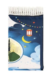 Dijital Baskılı Çocuk Seccadesi - Balonlu Kabeli - 44 X 78 cm - 2
