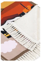 Dijital Baskılı Çocuk Seccadesi - Kayıklı Kabeli Kahverengi - 44 X 78 cm thumbnail 3