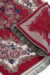 Lüks Gülce Şönil Seccade Kırmızı thumbnail 3